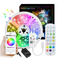 Smart Amazon Alexa Google Home Tuya Wifi BT IP65 Flexible Waterproof Addressable LED Luces Neon 5050 Rgb Kits Led Strip Lights